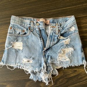 Levi’s 569 High Rise Denim Shorts